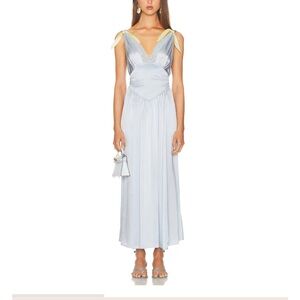 Helsa Silk Celeste Dress Blue